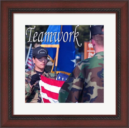 Framed Teamwork Affirmation Detail Print