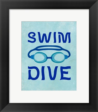 Framed Swim Dive 1 Print