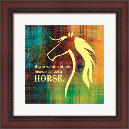 Framed Horse Quote 2 Print