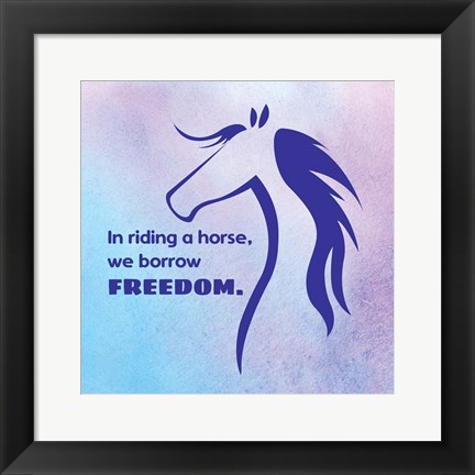 Framed Horse Quote 3 Print