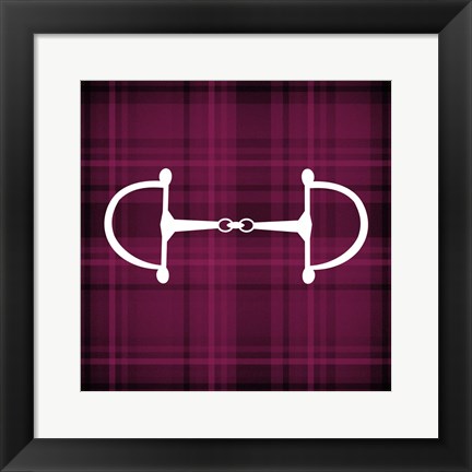 Framed Horse Bit - Red Checkered Print