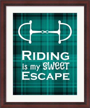 Framed Riding is My Sweet Escape - Green Print