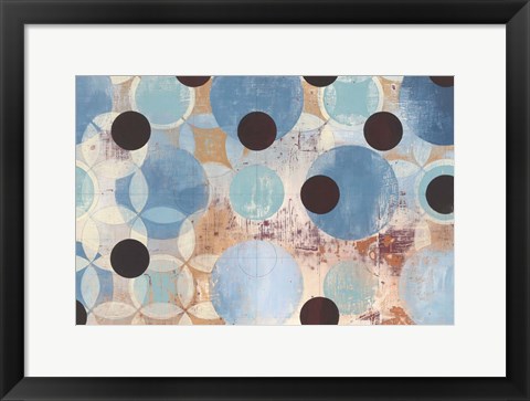 Framed Blue Dots Print