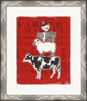 Framed Farmers Market VI Print
