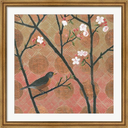 Framed Cherry Blossoms II Print