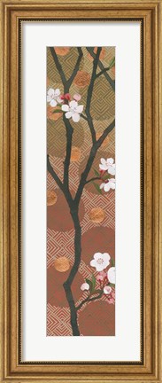 Framed Cherry Blossoms Panel I Crop Print