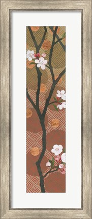 Framed Cherry Blossoms Panel I Crop Print