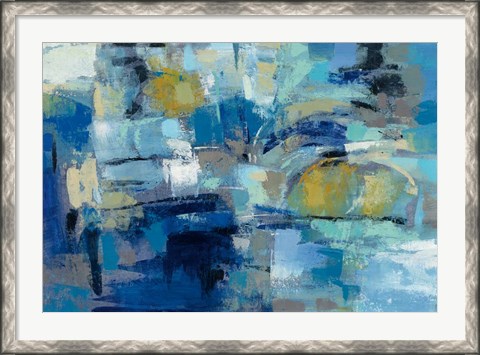 Framed Ultramarine Waves III Print