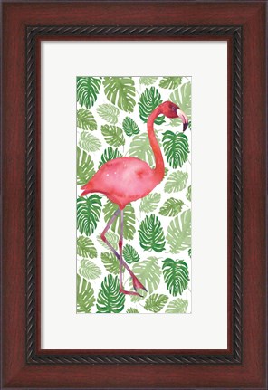 Framed Tropical Flamingo I Print