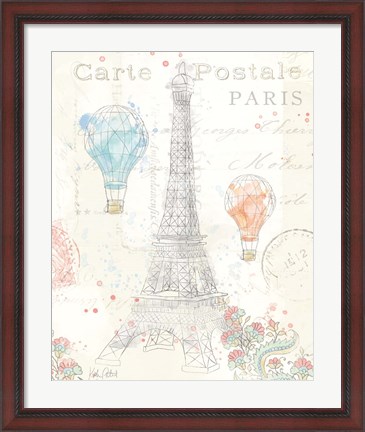 Framed Lighthearted in Paris III Print