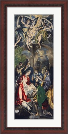 Framed Adoration of the Shepherds (vertical panel) Print