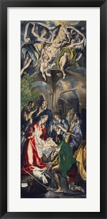 Framed Adoration of the Shepherds (vertical panel) Print