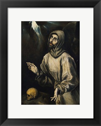 Framed St Francis Receiving the Stigmata Print