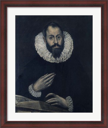 Framed Portrait of Alonso de Herrera 1595-1605 Print