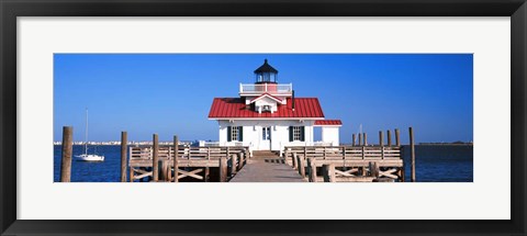 Framed Roanoke Marshes Lighthouse, Outer Banks, North Carolina Print