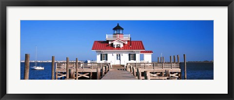 Framed Roanoke Marshes Lighthouse, Outer Banks, North Carolina Print