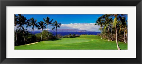 Framed Wailea Emerald Course, Maui, Hawaii Print