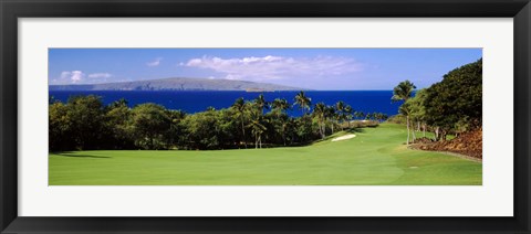 Framed Wailea Golf Club, Maui, Hawaii Print