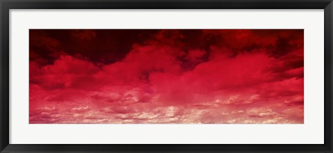 Framed Red Cloud Sky Print