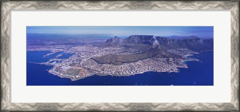 Framed Aerial View of Cape Town, South Africa Print