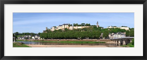 Framed Chinon and its Castle, Vienne River, France Print