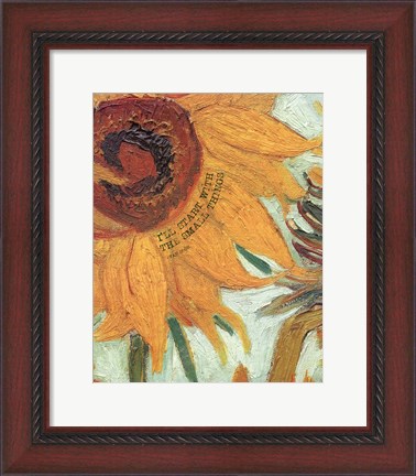 Framed Small Things - Van Gogh Quote 2 Print