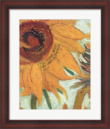 Framed Small Things - Van Gogh Quote 2 Print