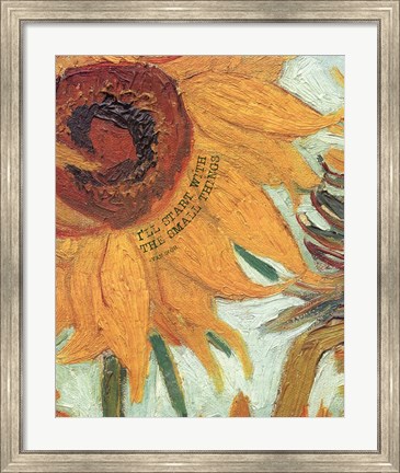 Framed Small Things - Van Gogh Quote 2 Print
