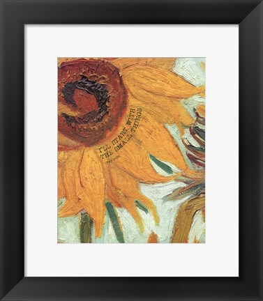 Framed Small Things - Van Gogh Quote 2 Print