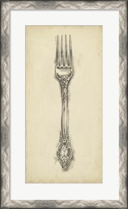 Framed Ornate Cutlery I Print