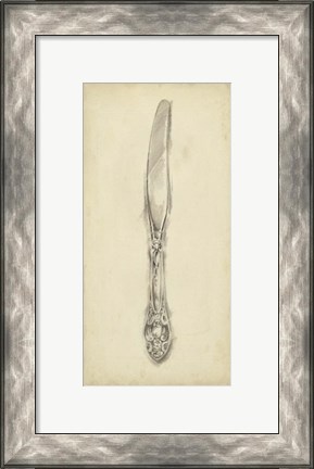 Framed Ornate Cutlery III Print