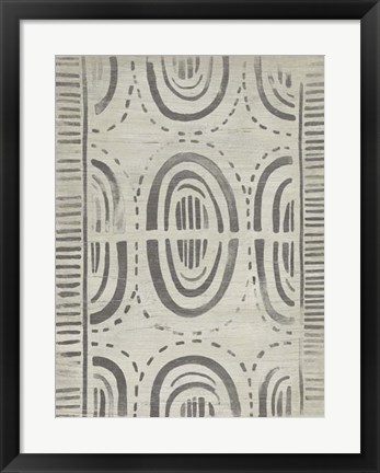 Framed Mudcloth Patterns VI Print