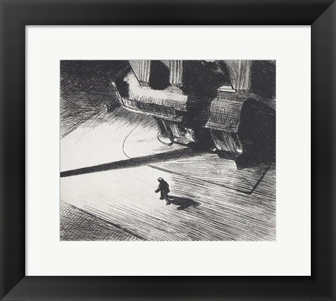 Framed Night Shadows, 1921 Print