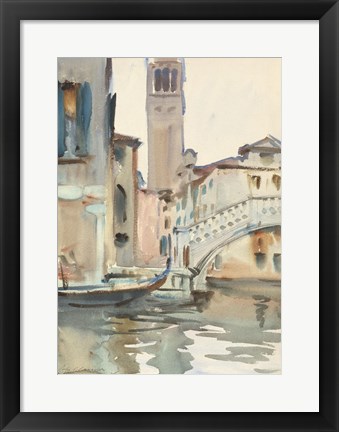 Framed Bridge and Campanile, Venice, 1902/04 Print