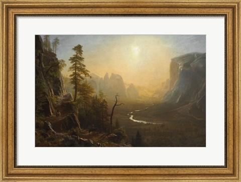 Framed Yosemite Valley, Glacier Point Trail, ca. 1873 Print