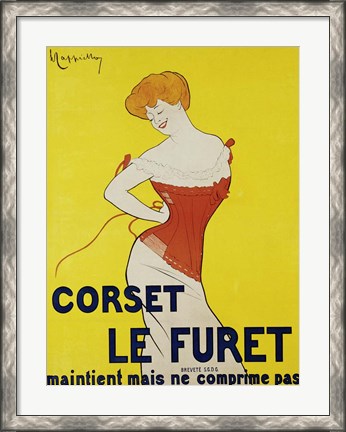 Framed Corset le Furet, 1901 Print