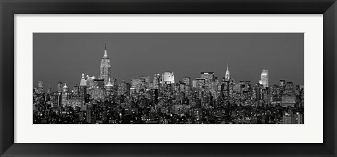 Framed Manhattan Skyline (detail) Print