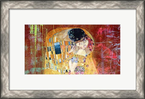Framed Klimt&#39;s Kiss 2.0 (detail) Print