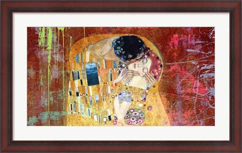 Framed Klimt&#39;s Kiss 2.0 (detail) Print