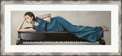 Framed Piano Lady Print