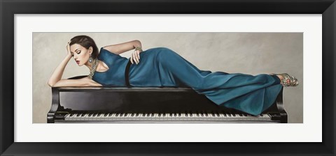 Framed Piano Lady Print