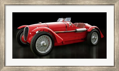 Framed Vintage Italian Race Car Print