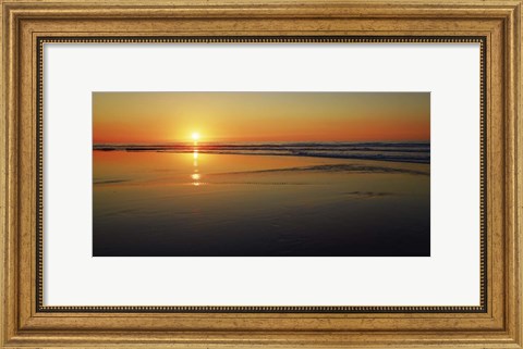 Framed Sunset Impression, Taranaki, New Zealand Print