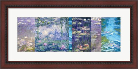 Framed Waterlilies I Print