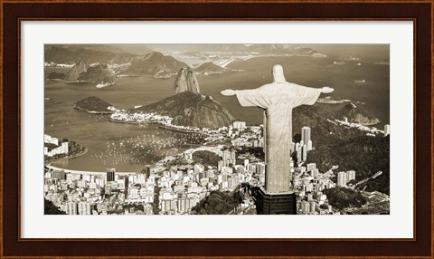 Framed Overlooking Rio de Janeiro, Brazil Print