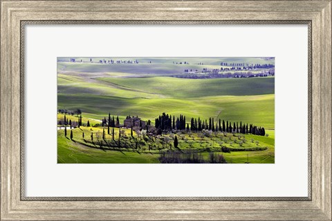 Framed Country houses in Tuscany Print