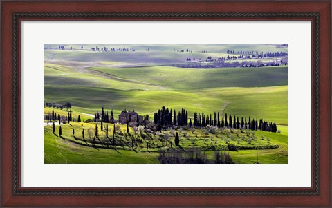 Framed Country houses in Tuscany Print