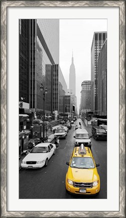 Framed Taxi in Manhattan, NYC Print