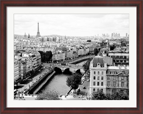 Framed View of Paris and Seine River Print