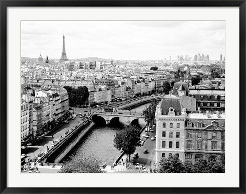 Framed View of Paris and Seine River Print